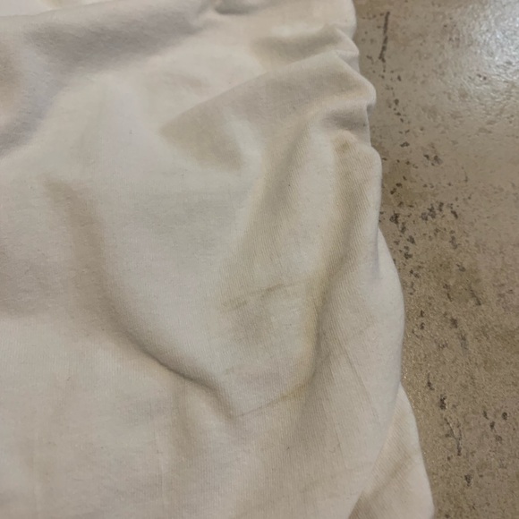 💙 Kismet White Ribbed Ruched Side Racerback Tank Top - Size S/P - Picture 4 of 8